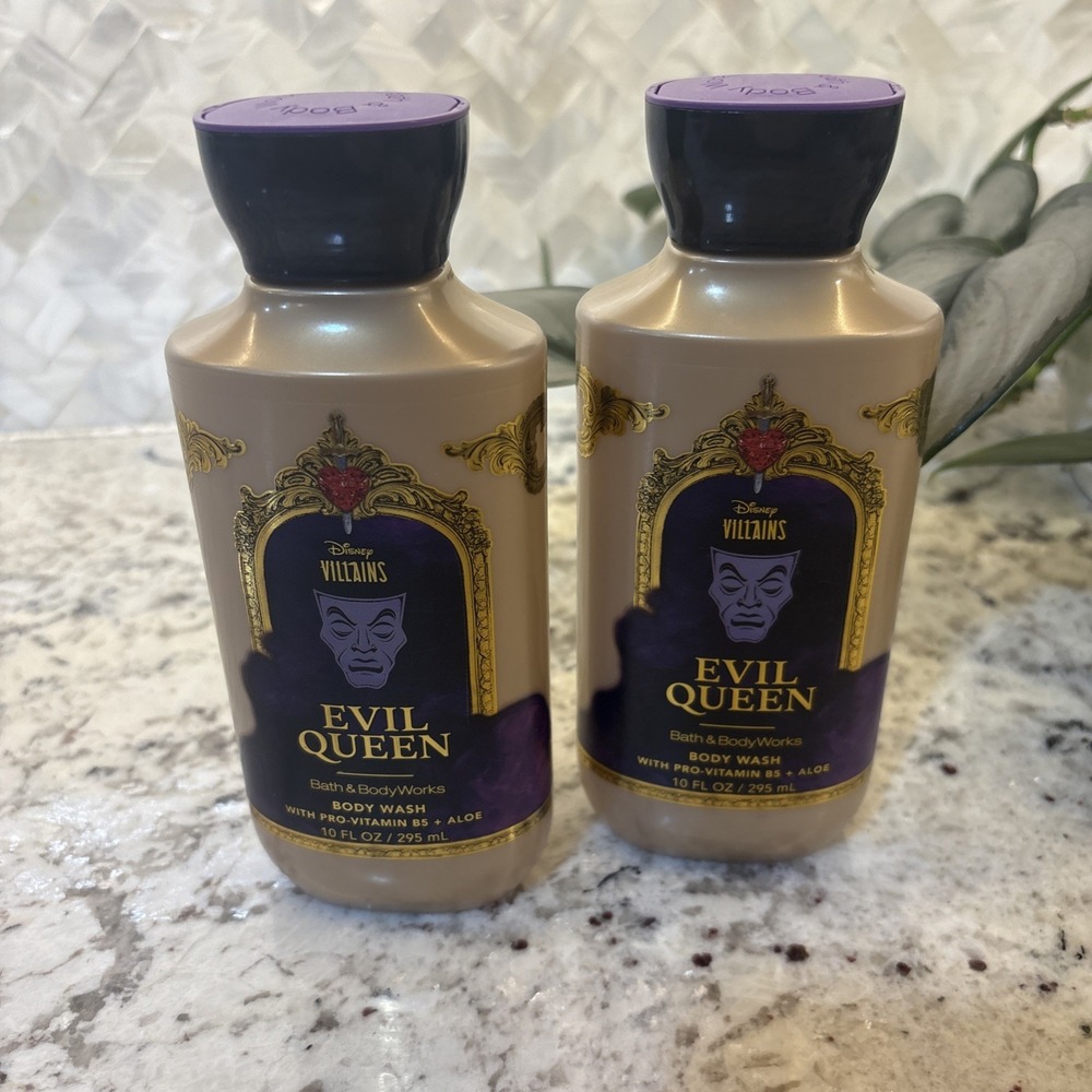 2 Bath & Body Works Disney Villain Collection Evil Queen Body Wash 10 oz Bottles